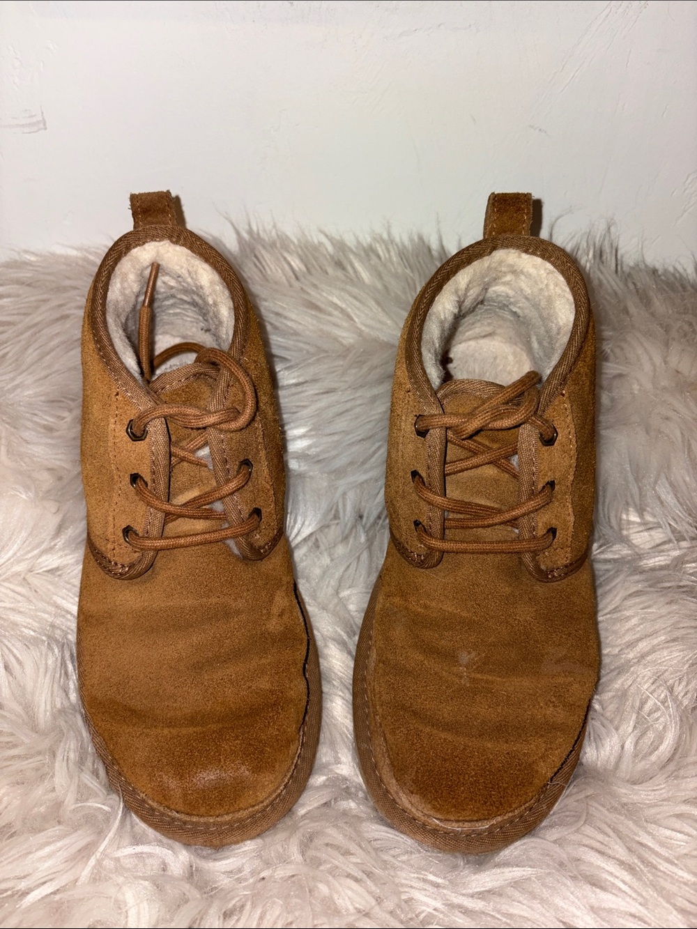 UGG Chestnut Suede Lace-Up Boots